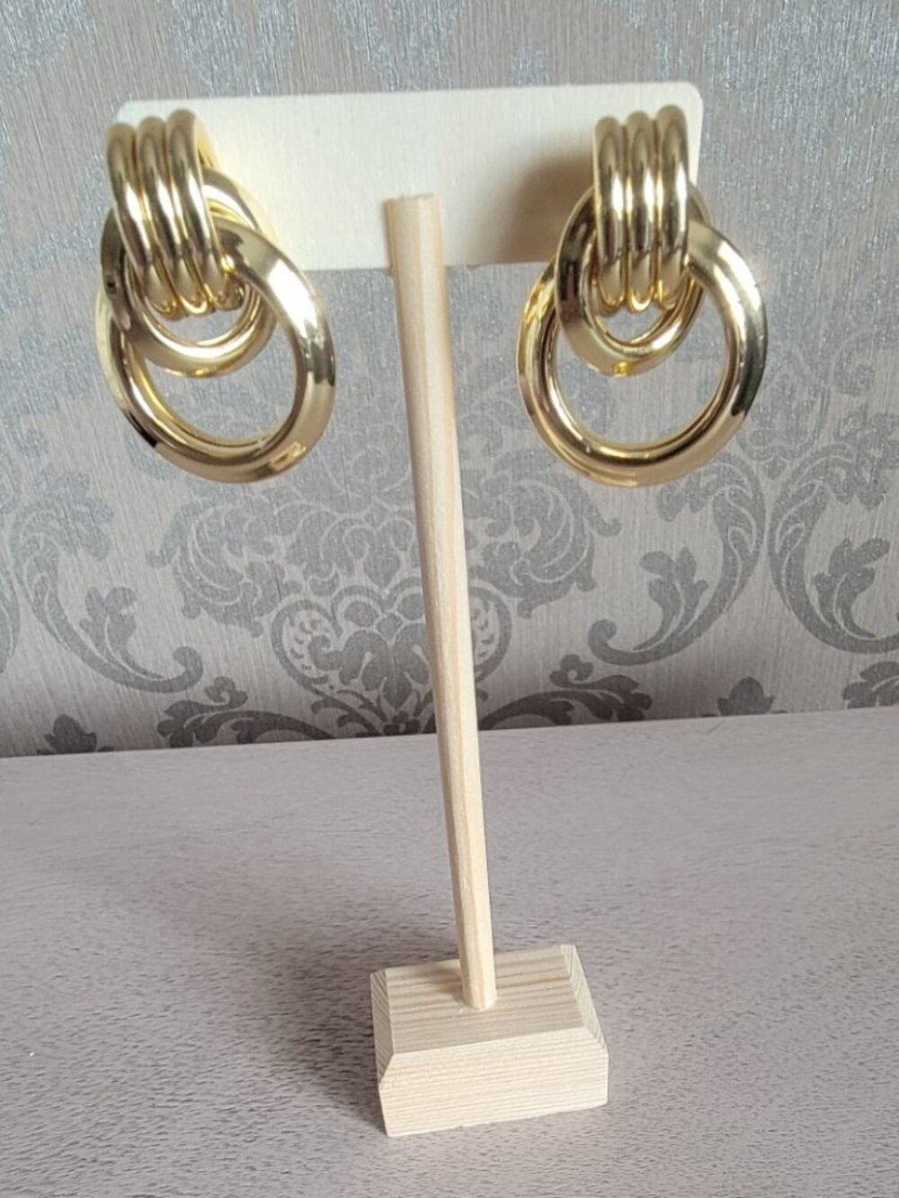 Knot Gold Tone Earrings